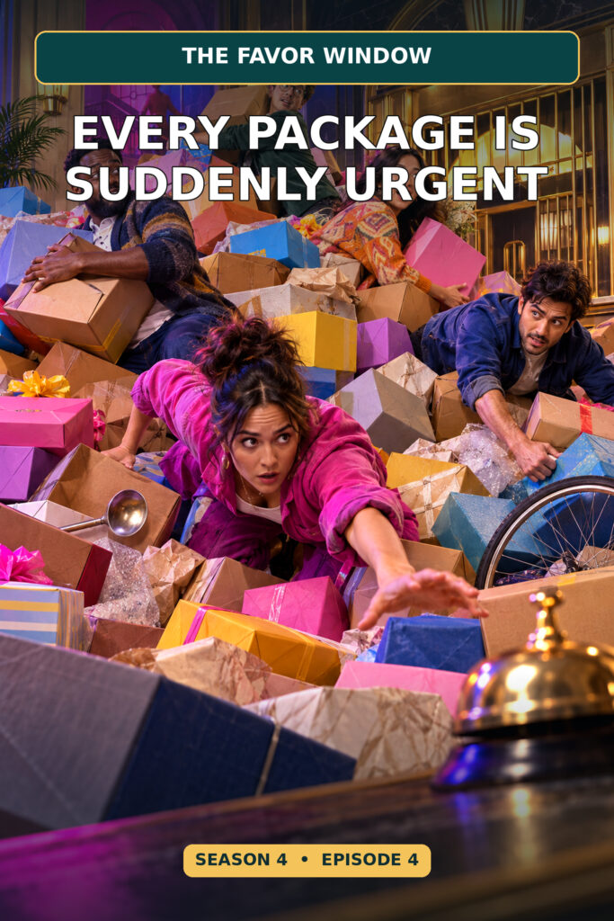 Cover of Every Package Is Suddenly Urgent, The Favor Window Season 4 Episode 4