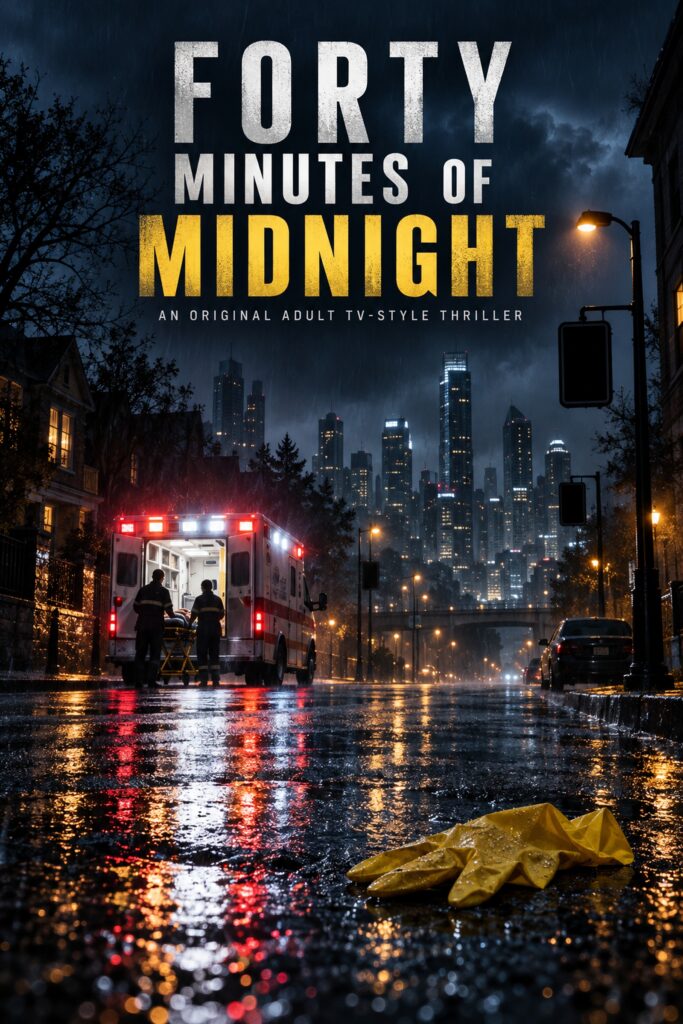 Cover of Forty Minutes of Midnight, an adult near-future thriller