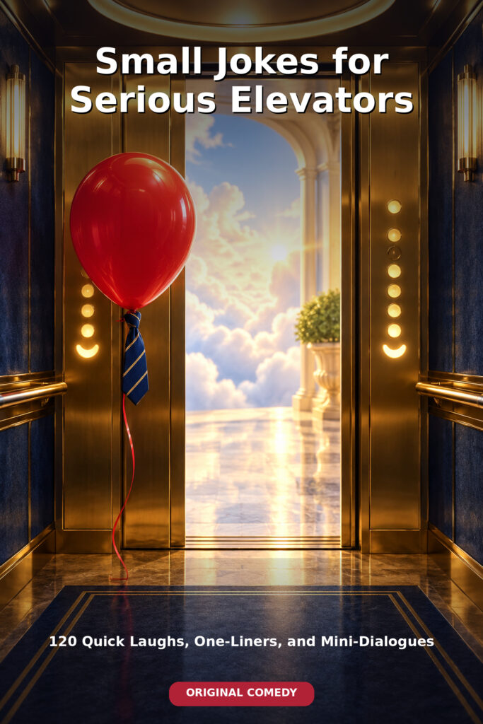 Cover of Small Jokes for Serious Elevators, an original quick-joke collection